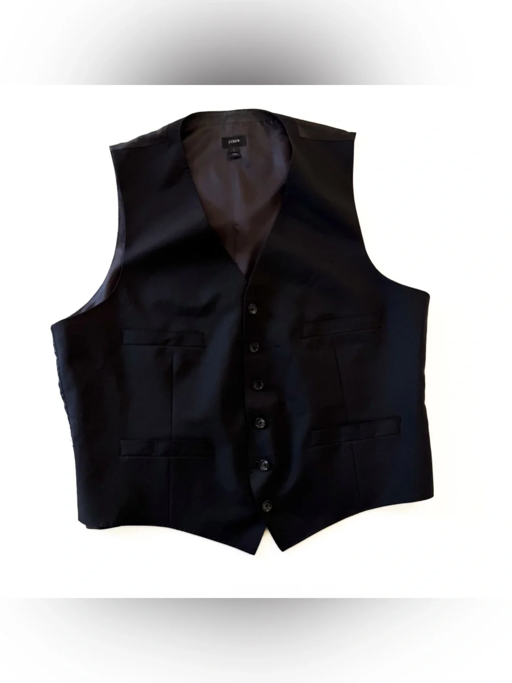 J. Crew Lori Piana Super 120s Wool Tuxedo Suit Vest Jacket Mens Large